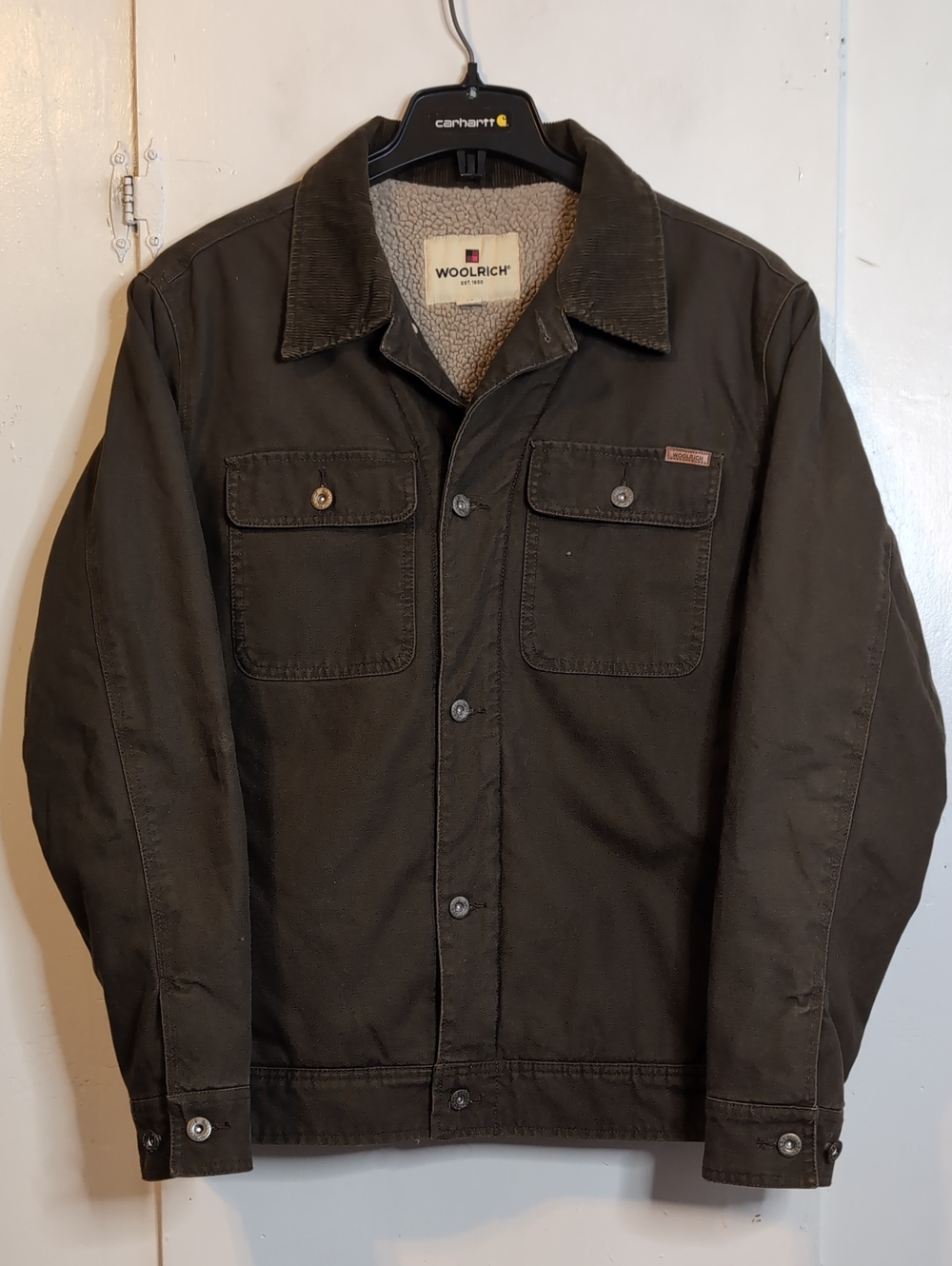 Woolrich Collared Chore Duck Coat mens large